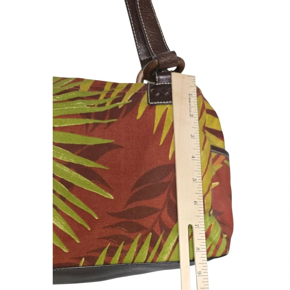 Relic Tropical‎ Floral Canvas Hobo Shoulder Bag Faux Leather canvas Handle Purse